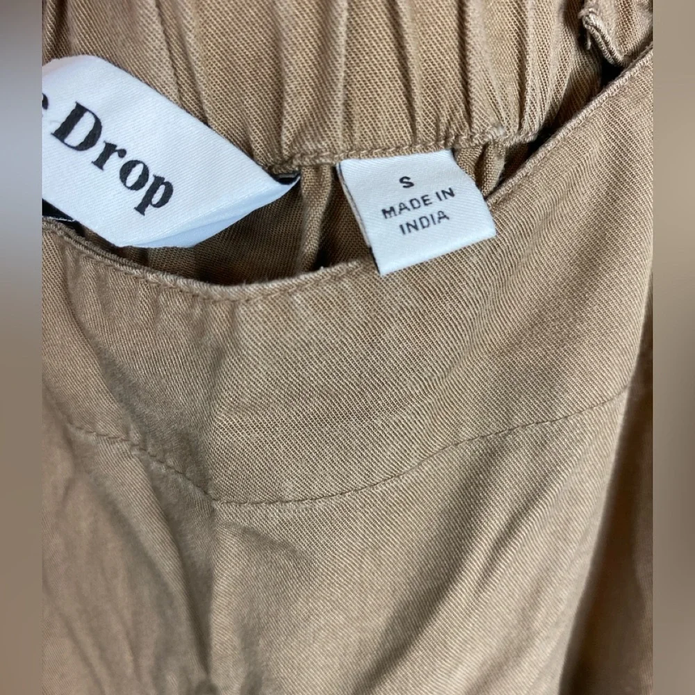 The Drop Britt Tiered Maxi Boho Flowy Dress Tan Small - Picture 4 of 6